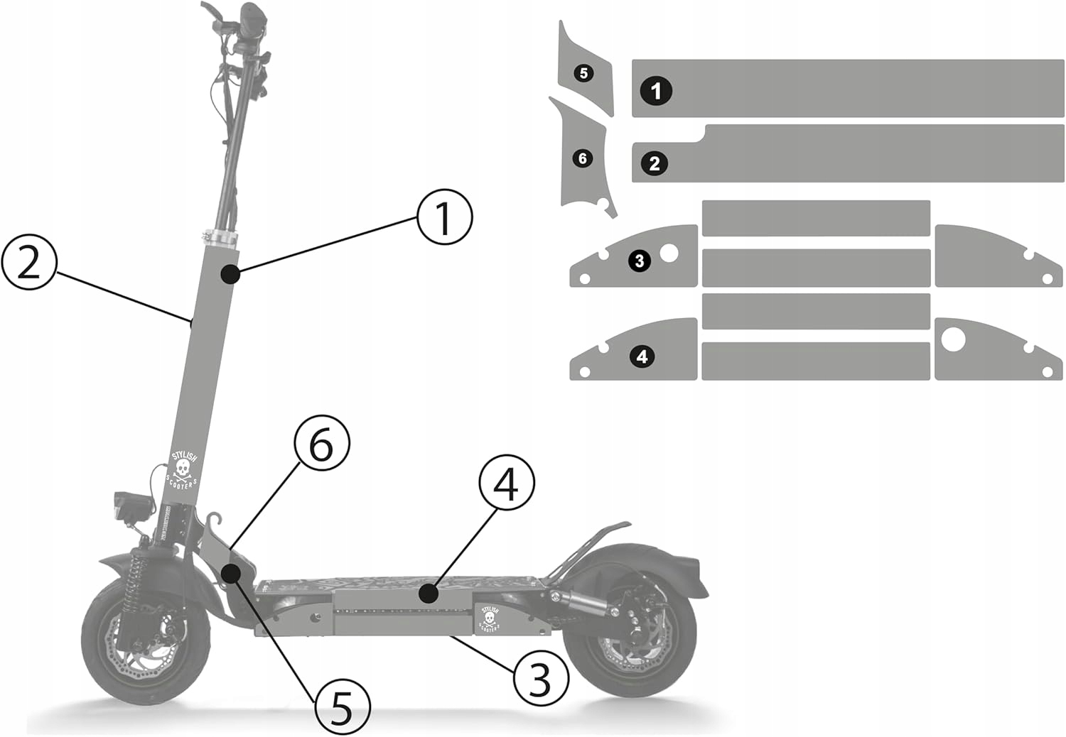 Vinyly pro elektrické skútry Model Smartgyro