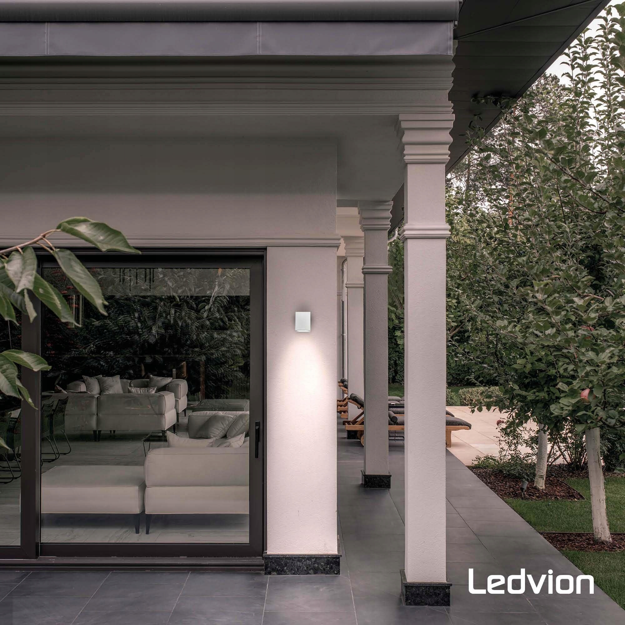 LEDVION Hydra Lampa Ścienna Zewnętrzna LED Biała GU10 IP54 — miniatura 2