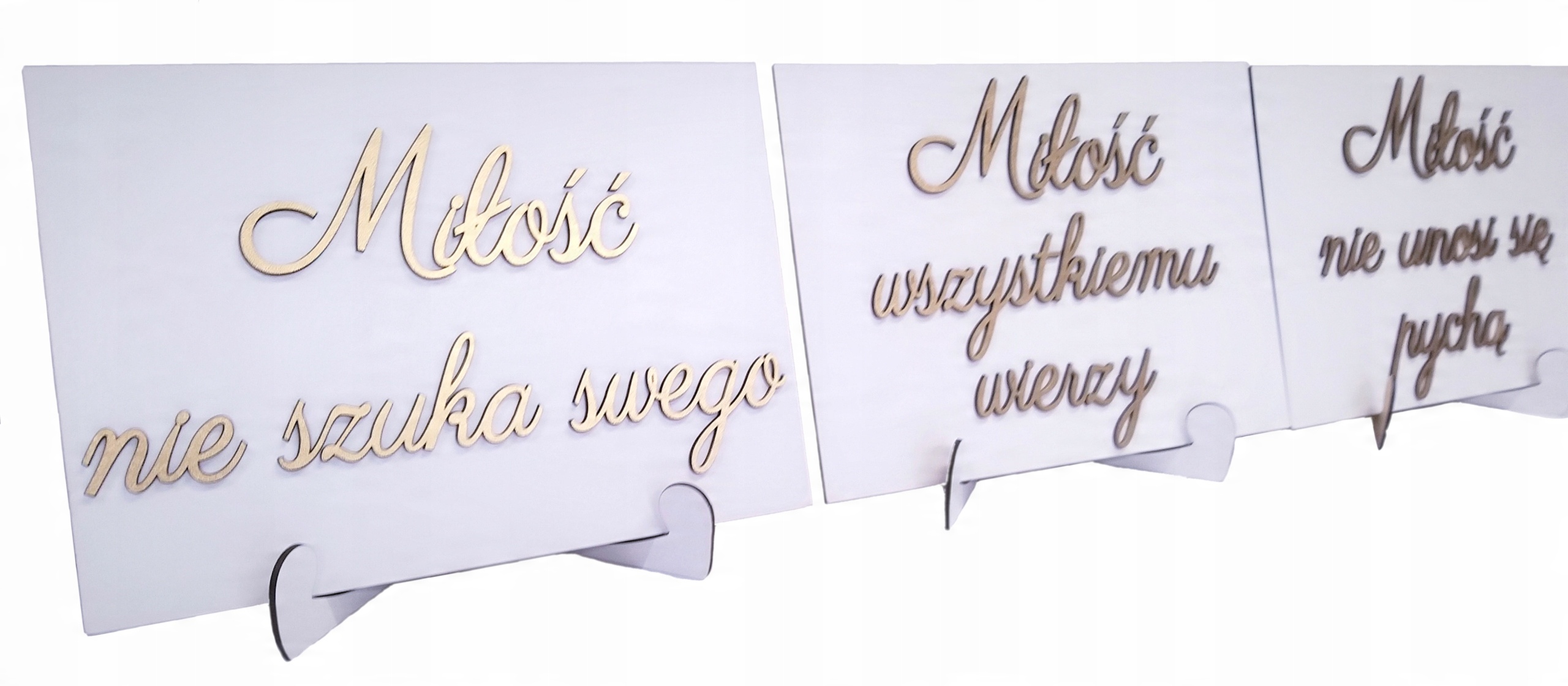 

Tabliczki Hymn O Miłości 16 szt 24x34 cm ślub