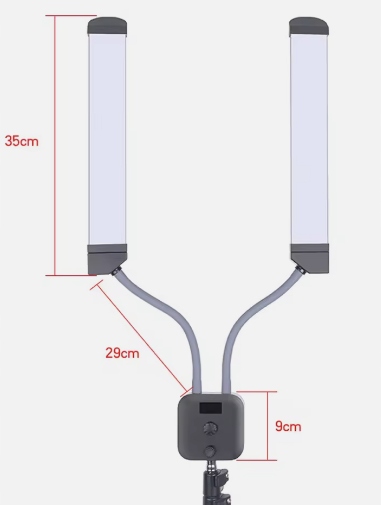GIĘTA PODWÓJNA LAMPA KOSMETYCZNA 40W 3000K DO MAKIJAŻU DO RZĘS LED STATYW Rodzaj podłogowa
