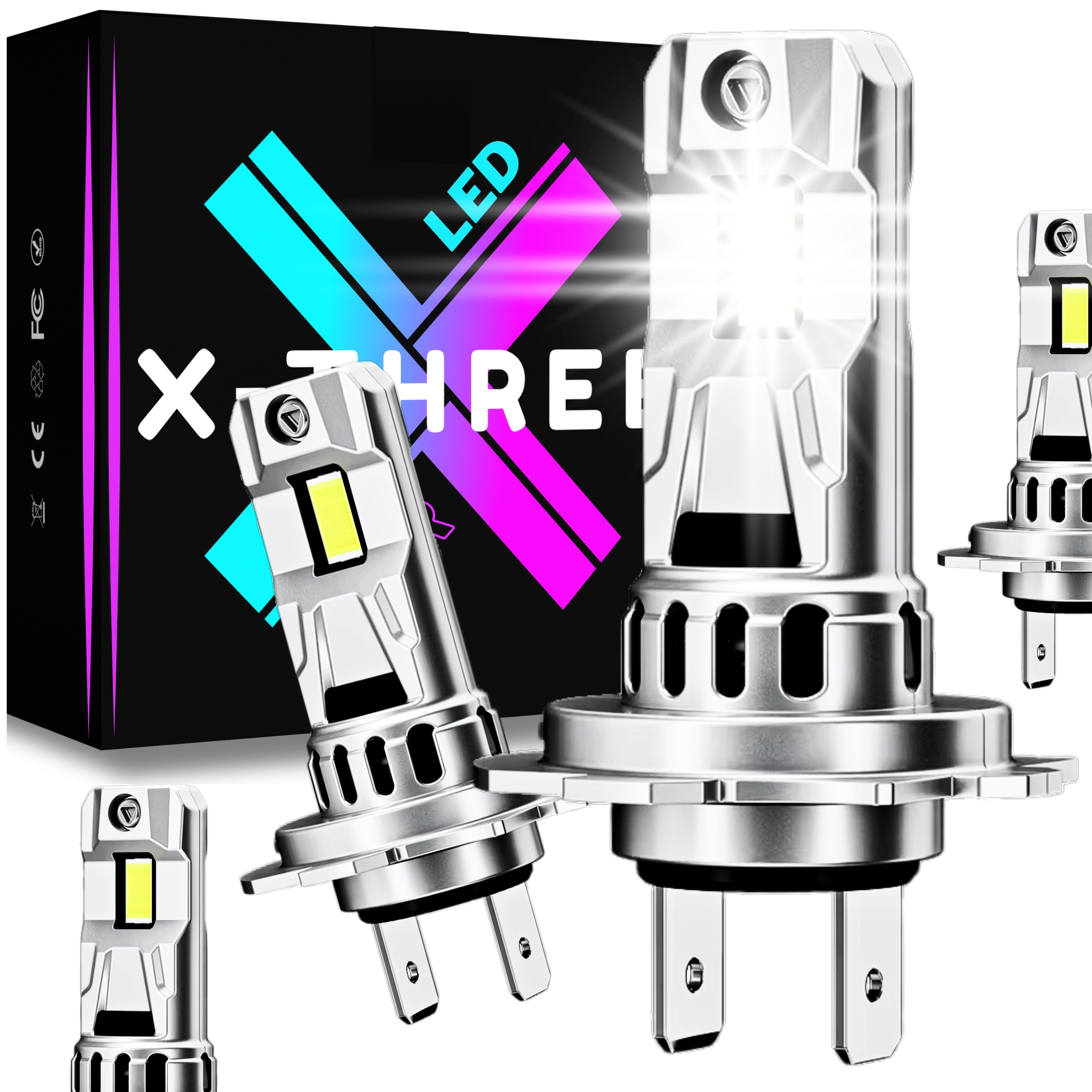 Výkonné Led Žárovky H7 S Homologací Canbus, Jasno Bílé +1000% 80W