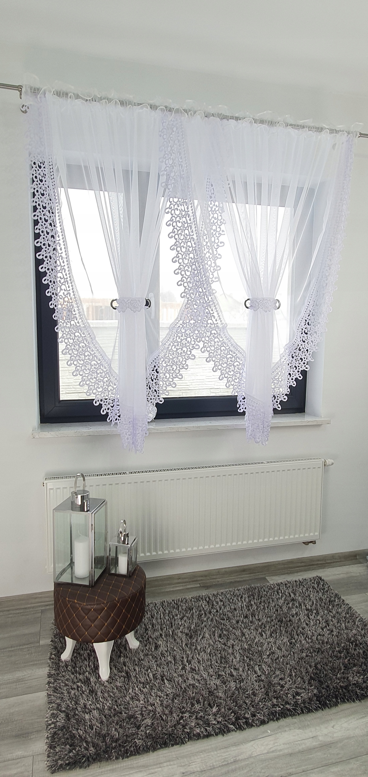 FIRANA FIRANY 400 x 180 CM WOAL GOTOWE FIRANKI Materiał woal