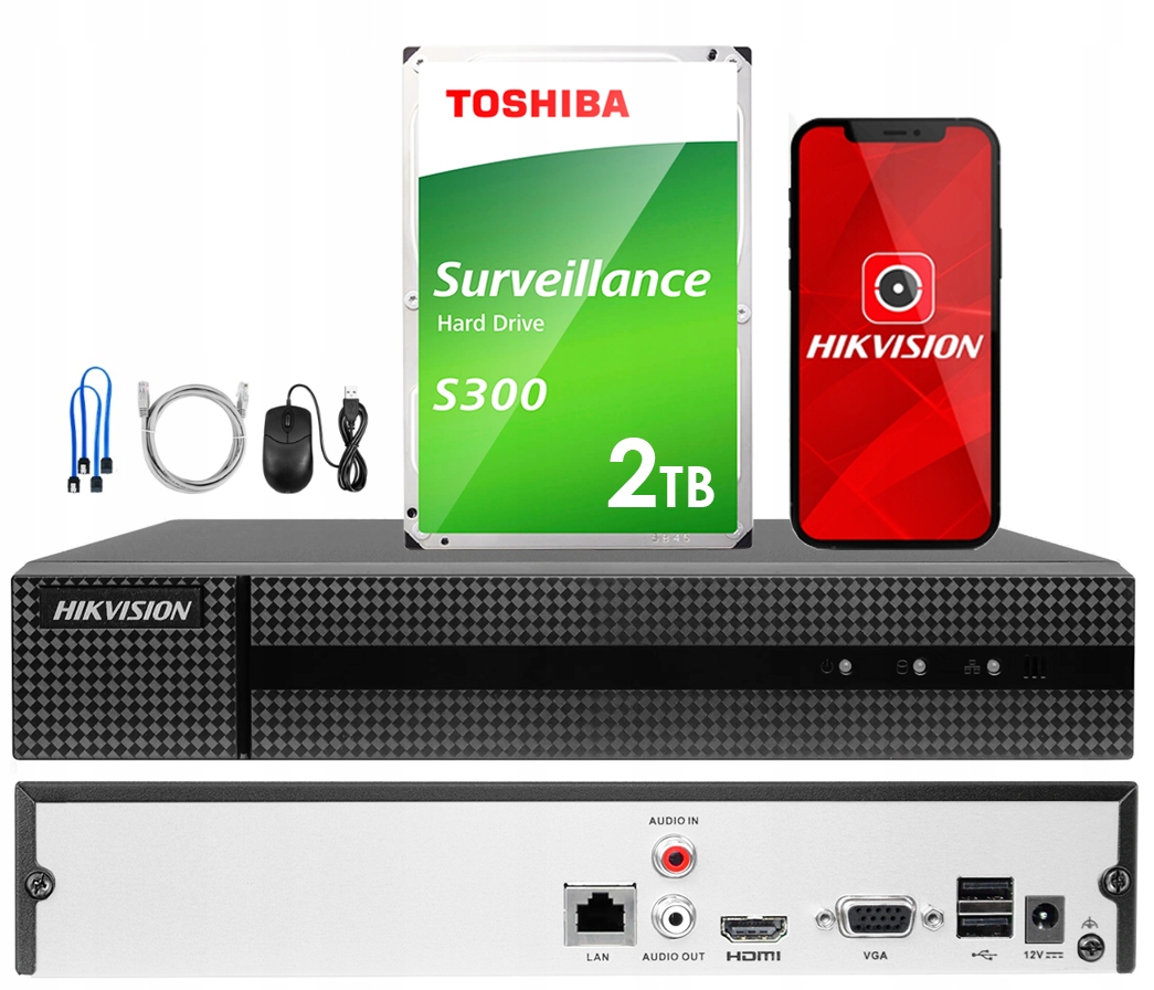 Ip rekordér Hikvision 8 Kan. 4108MH až 8Mpx 1TB