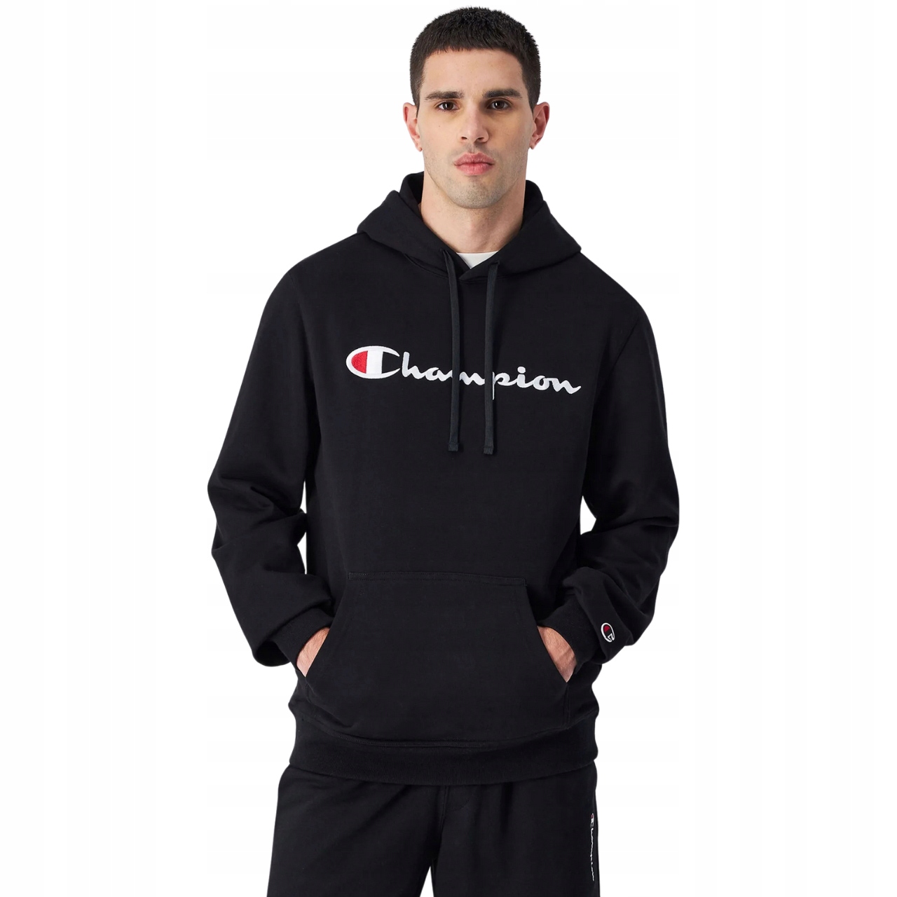 Pánská mikina Champion Hooded Sweatshirt černá 220726 KK001 S