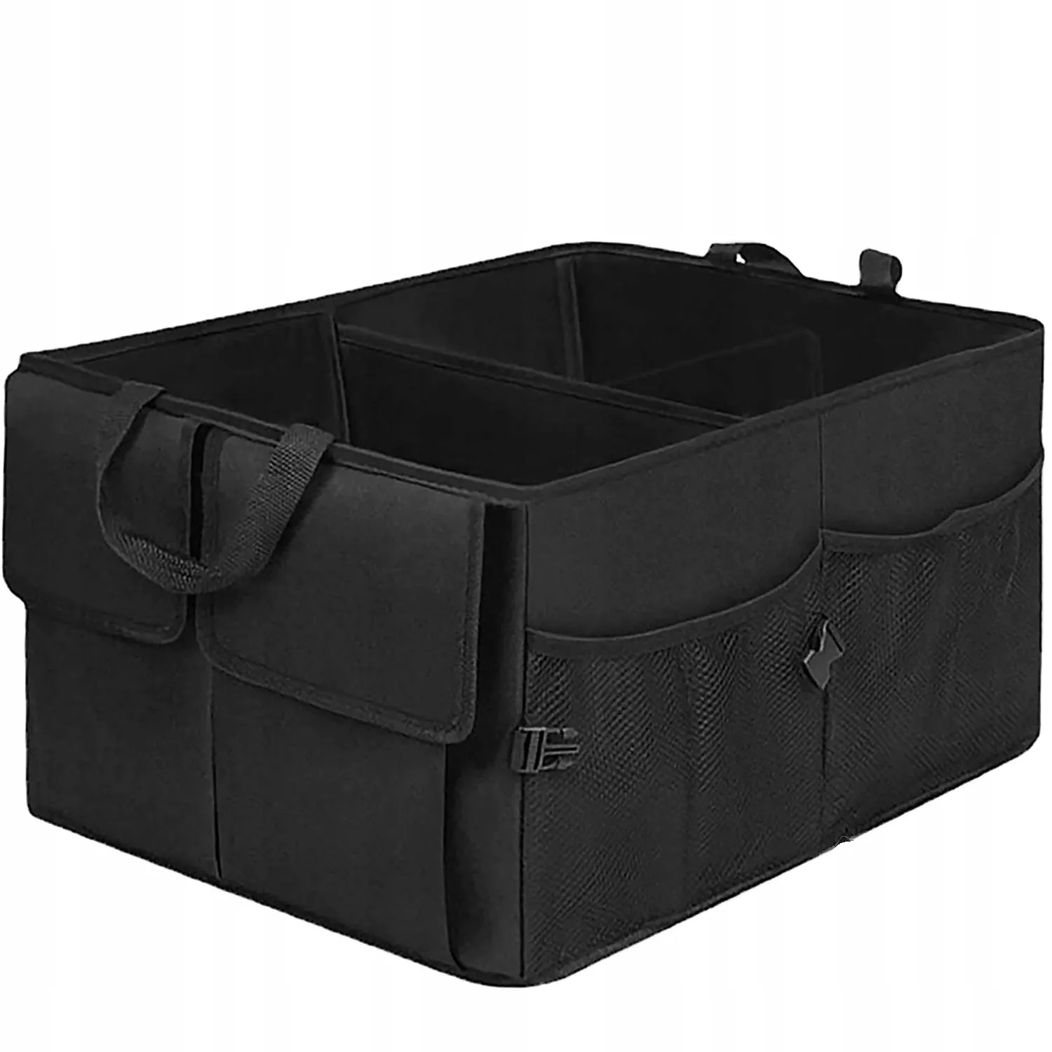 Duża Torba Organizer Kuferek Do Bagażnika Z Kieszeniami I Uchwytem Czarny