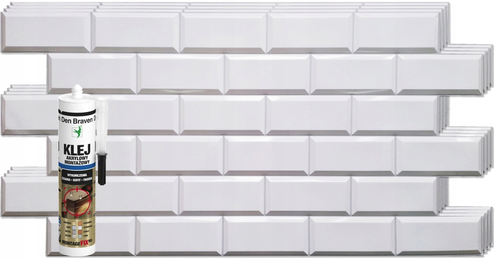 

Panele ścienne Pcv Łazienka Grey Seam 4 szt+klej