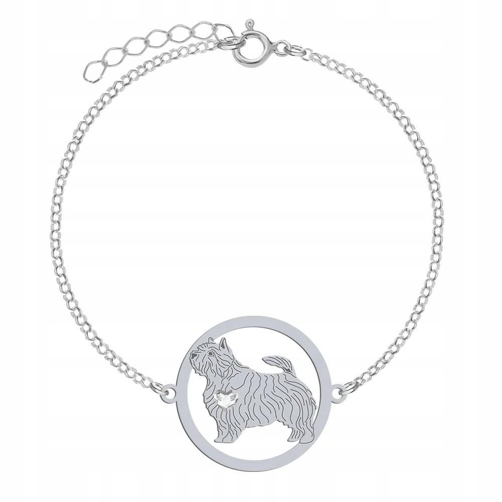 Náramek Stříbro 925 s psem Norwich teriérem Šperky Žena Gravírování
