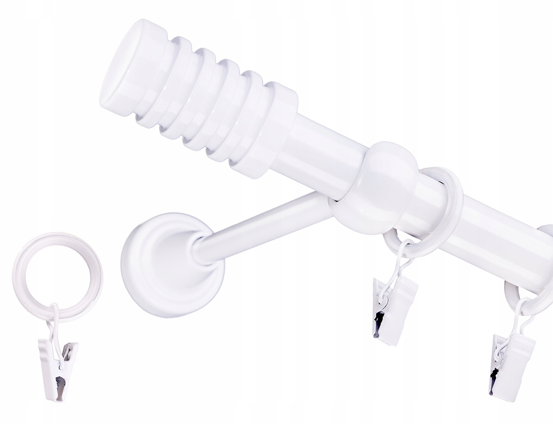 KARNISZE NOVUM METAL POJEDYNCZY CZARNY 19 / 200 CM