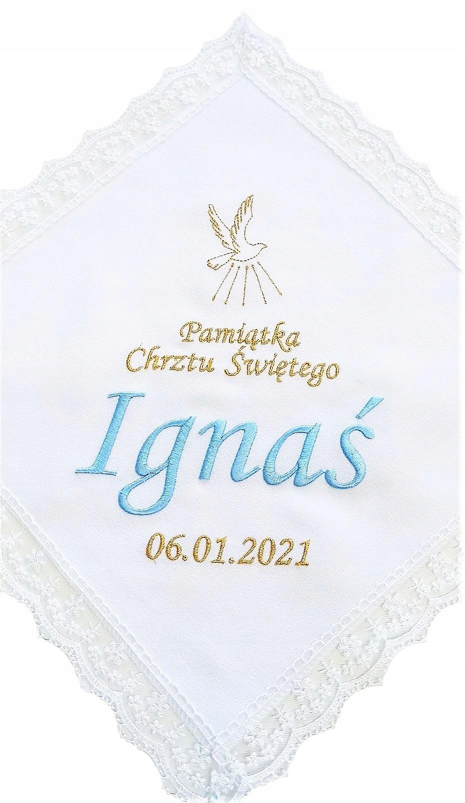 

Szatka Do Chrztu- Imię,data Haft Różne