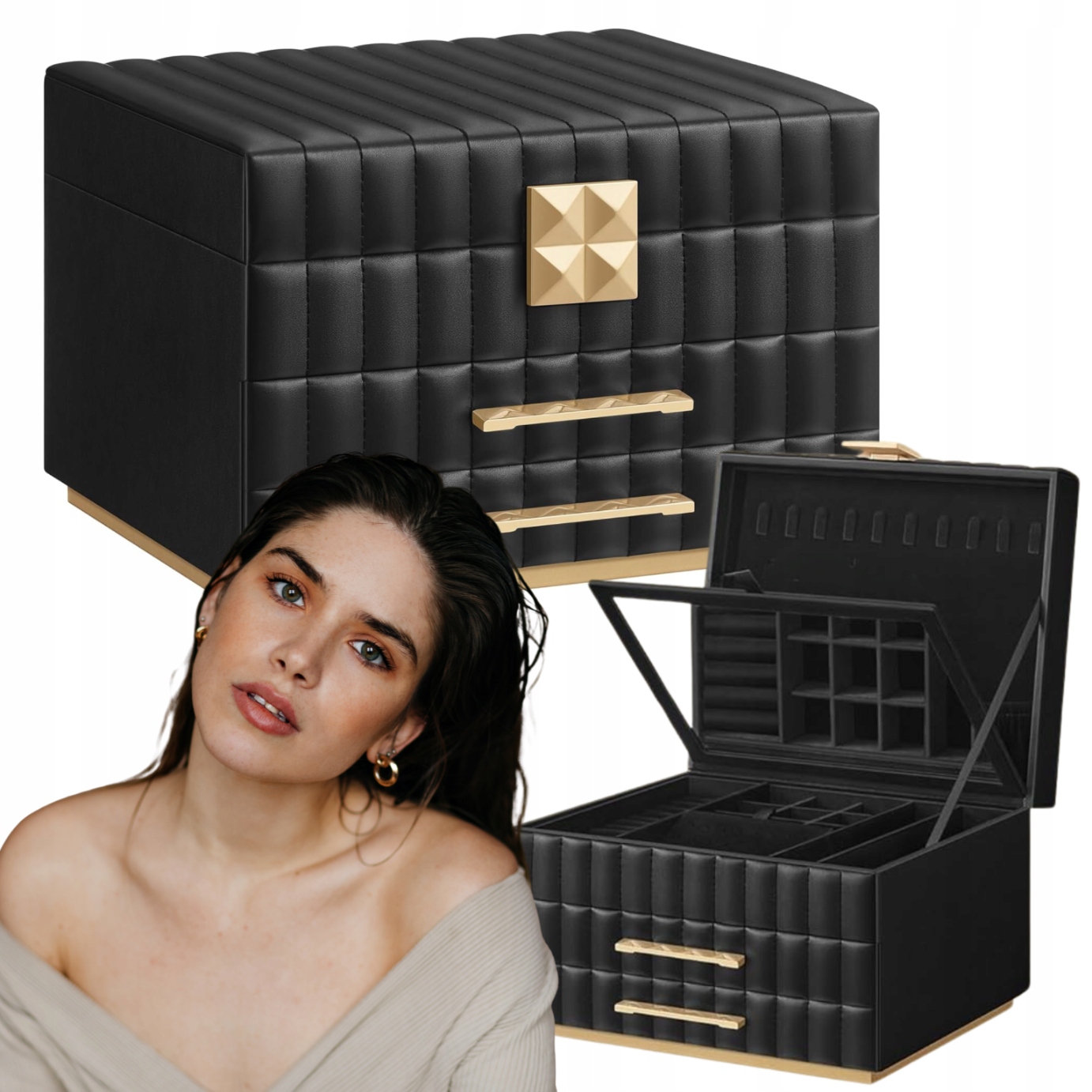 Krabička na ukládání šperků Krabička Pouzdro Organizér na Dárek