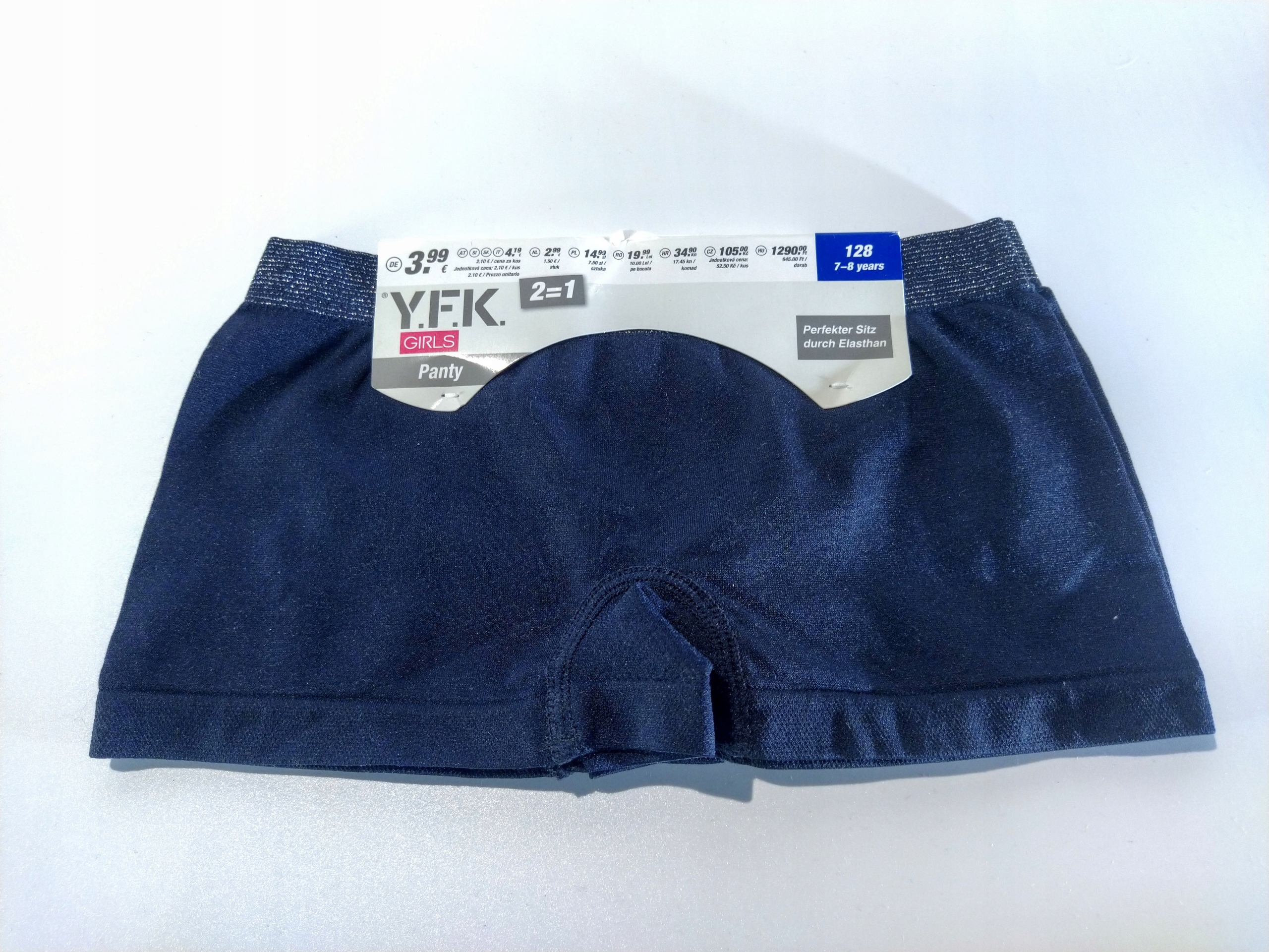 2x Majtki 128 7 - 8 lat brokat