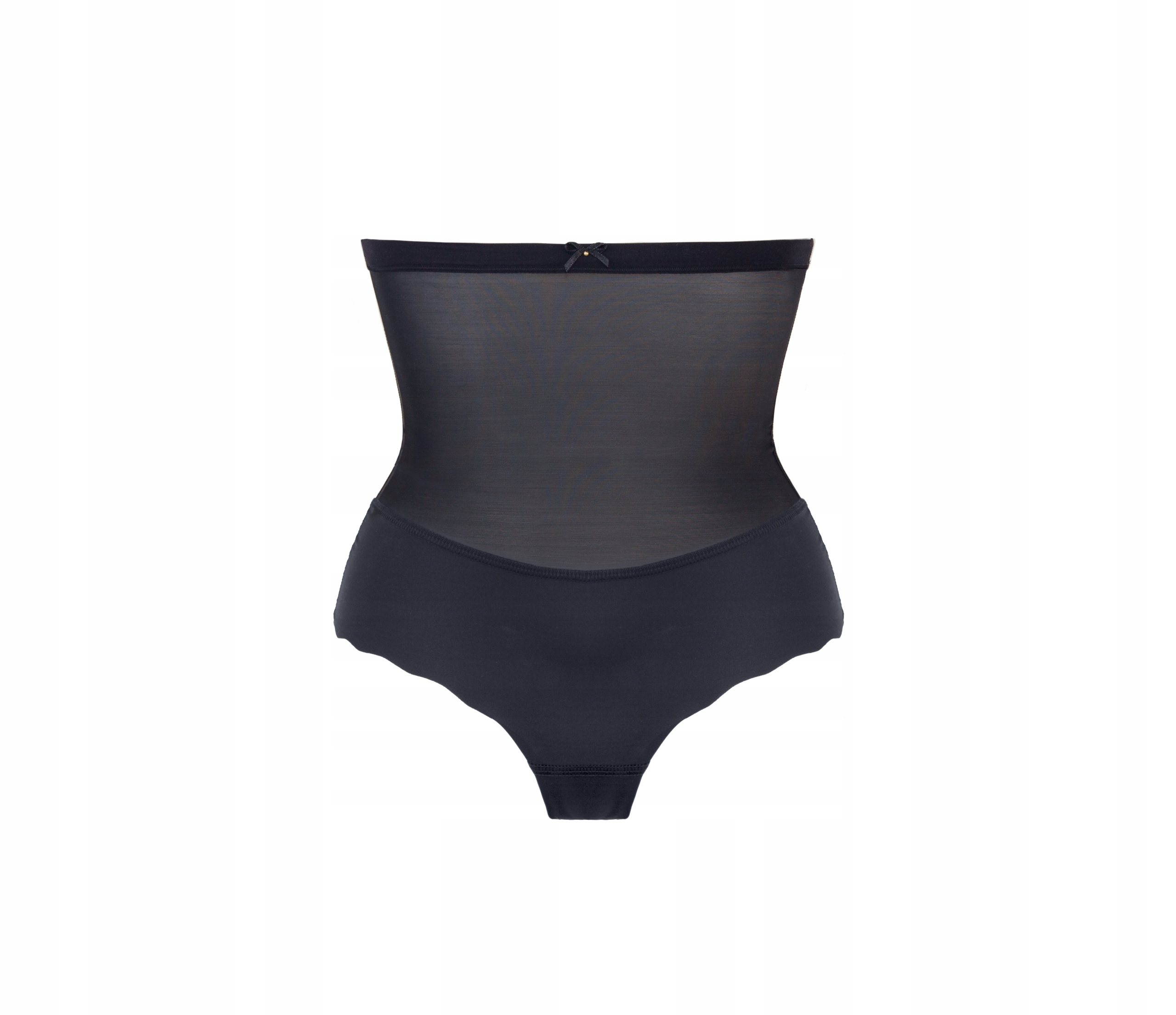 Wysokie Modelujące Stringi Wyszczuplające NETi MTX 13 Czarne Materiał dominujący poliamid