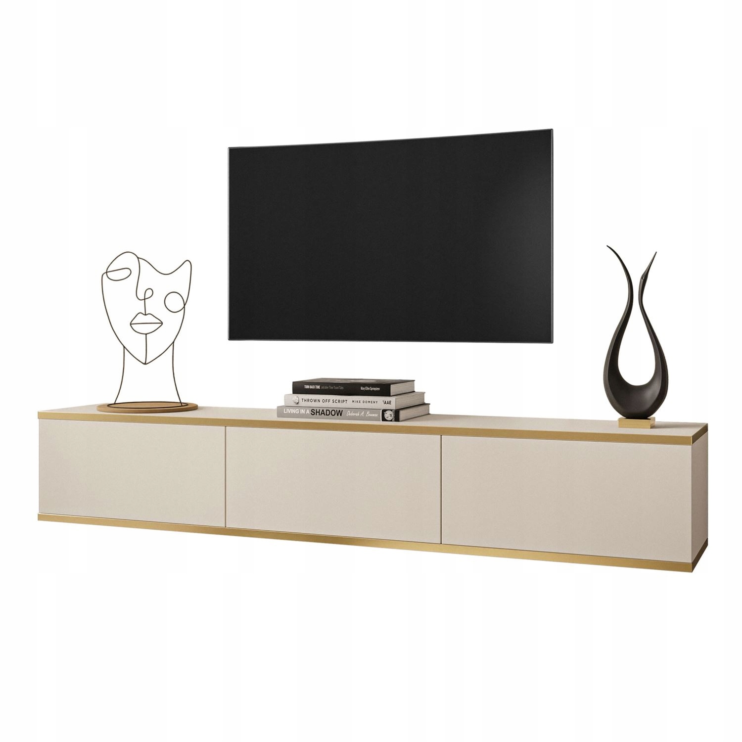 Szafka RTV OXFORD 175 cm wisząca beżowy