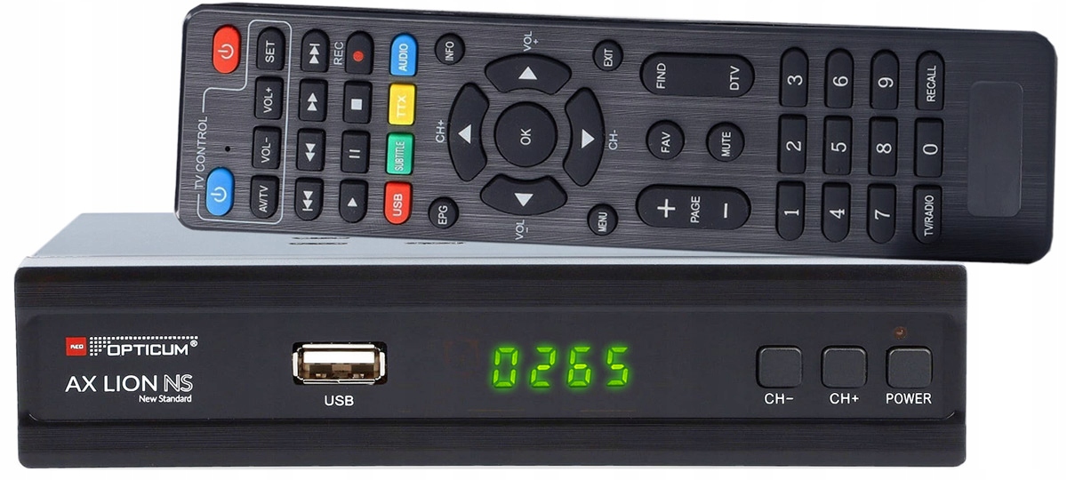 

Dekoder DVB-T2/C Opticum Ax Lion Ns H.265 kablówka