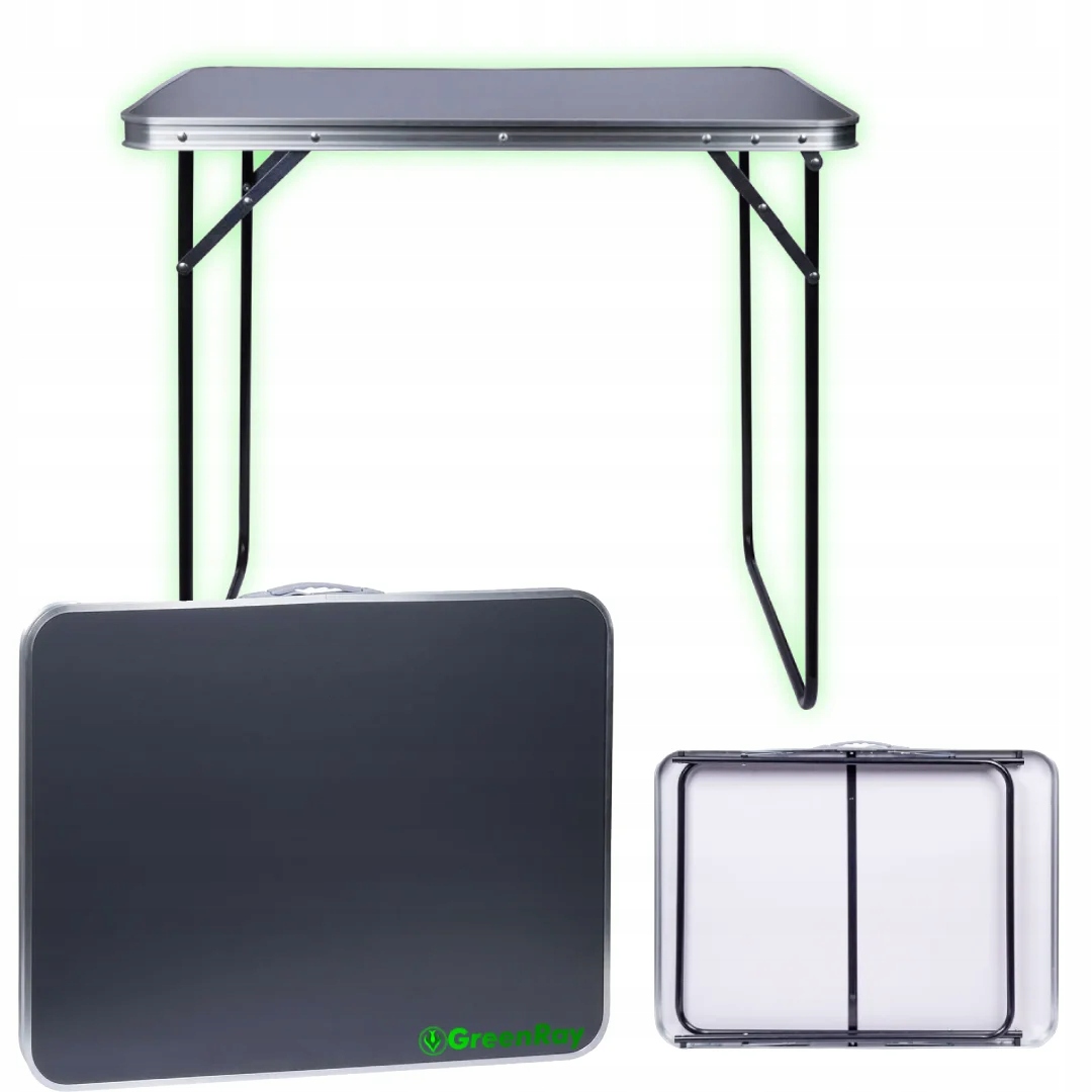 Składany Stolik Kempingowy GreenRay 80 x 60 x 70cm Stolik Turystyczny Stół