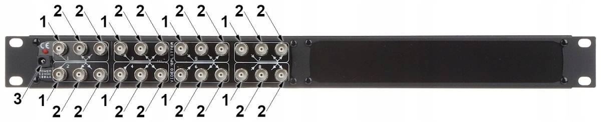 ROZGAŁĘŹNIK WIDEO RV-8/16-UHD/R19 Model RV-8/16-UHD