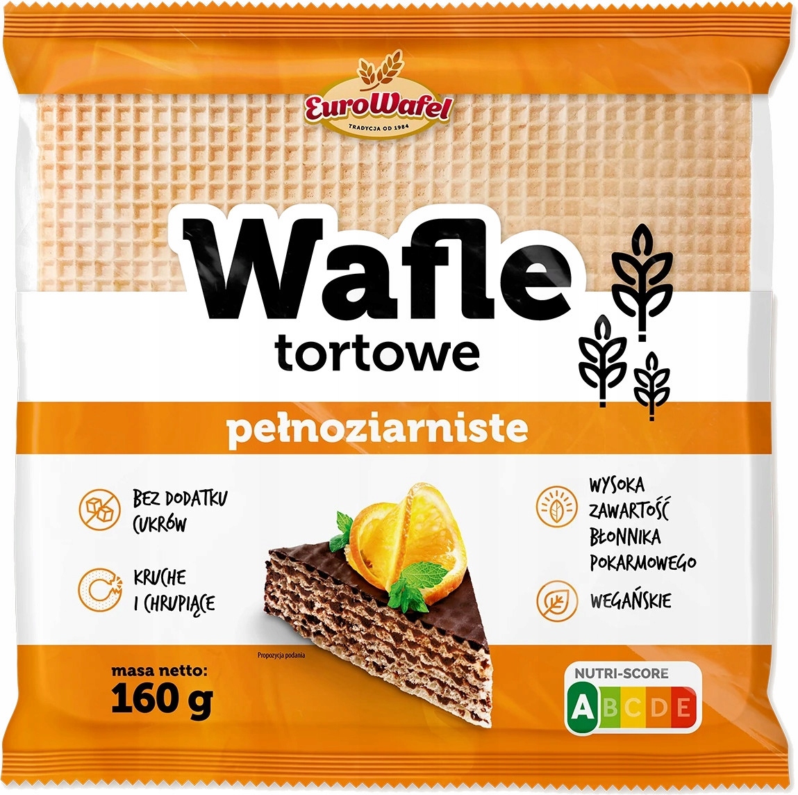 Levně Euro Wafel Oplatky na dorty celozrnné 160 g 14 kusů