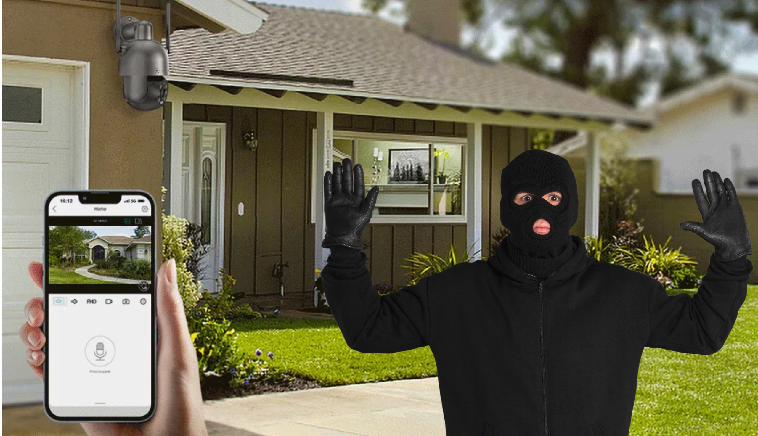 OBROTOWA KAMERA IP WiFi ZEWNĘTRZNA 8MPx 8MP ULTRA HD ZOOM BEZPRZEWODOWA 4K Obudowa kompaktowa (box)