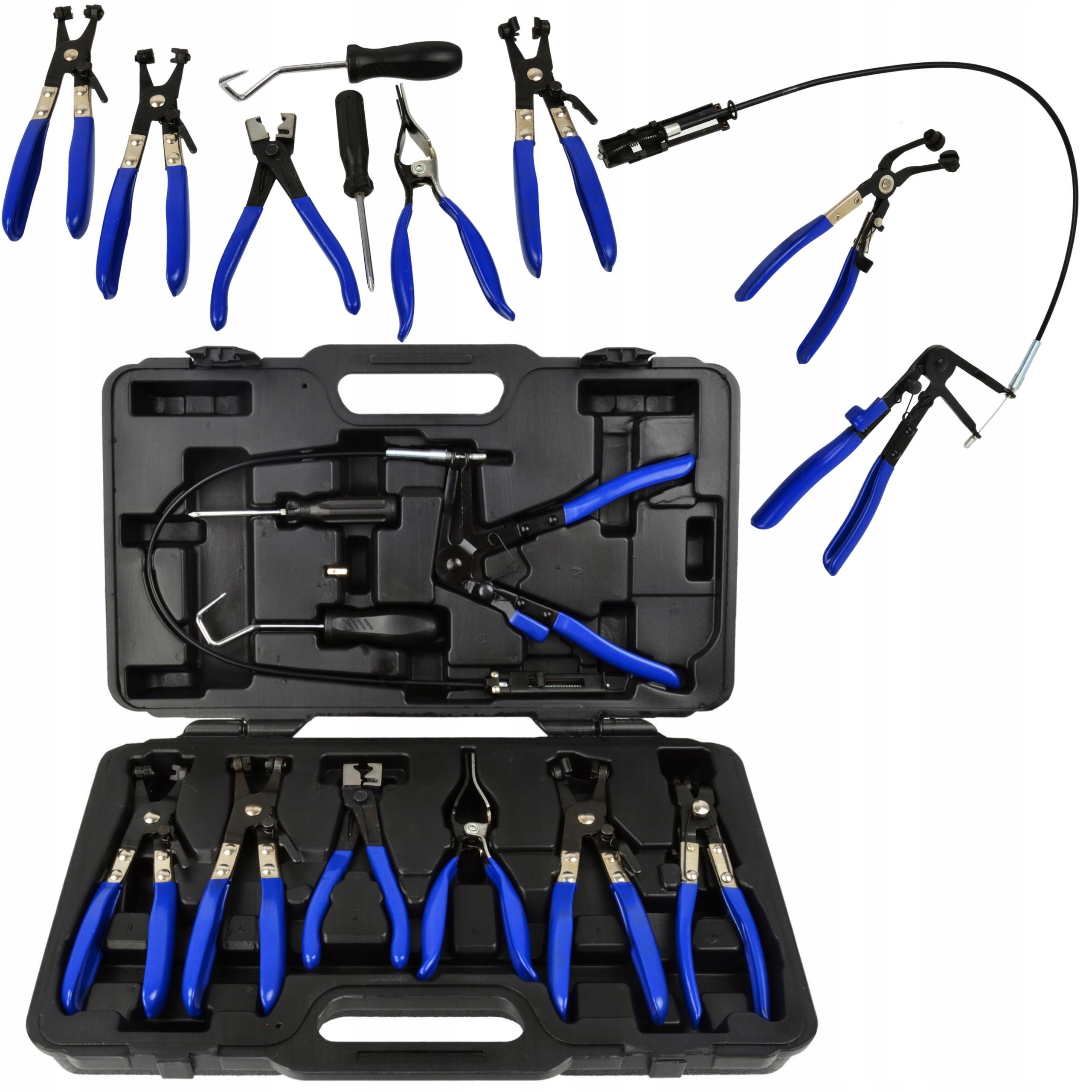 GEKO ZESTAW SZCZYPCE DO OPASEK TAŚMOWYCH 9 ELEMENTÓW Z DŁUGĄ LINKĄ G01655