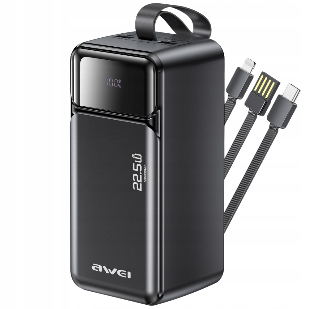 Powerbanka Awei PA-107 50000mAh 22,5W Pd 3xUSB černá