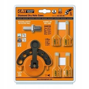 CMT Zestaw otwornic do gresu 6,8,10,12 mm