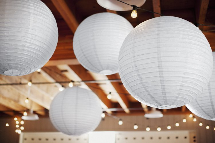 ZESTAW LAMPIONÓW PAPIEROWYCH 3 ROZMIARY KULA WESELE ŚLUB KOMUNIA CHRZEST Kolor biały