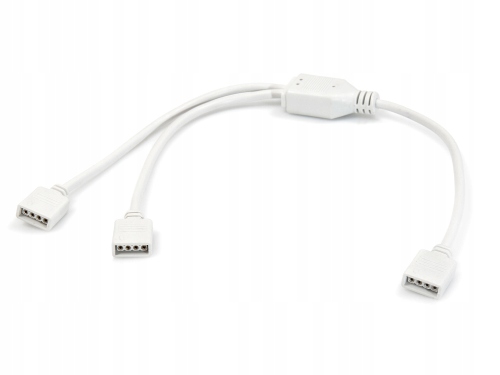 ROZGAŁĘŹNIK ROZDZIELACZ RGB na 2 taśmy złączka LED Typ złączka