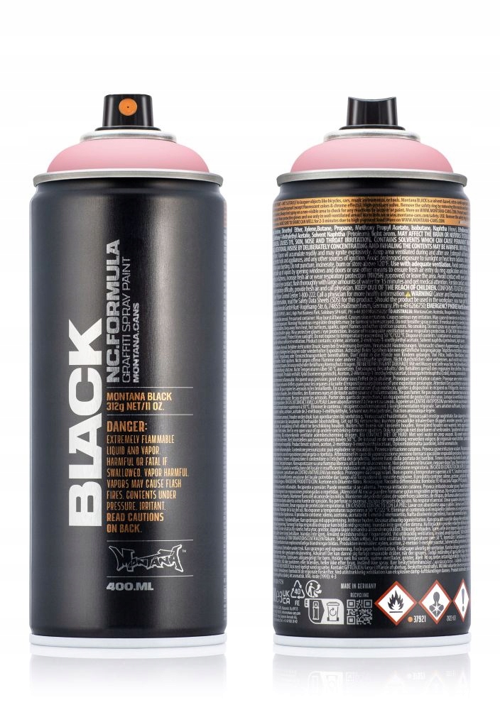 Różowa Farba do Graffiti Matowa Montana Black Spray 400ML Blk 3305
