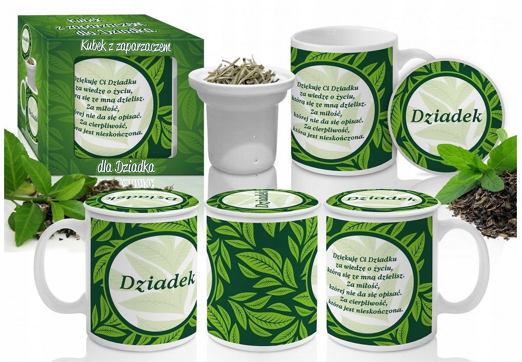 KUBEK DLA DZIADKA Z ZAPARZACZEM/DZIEŃ DZIADKA