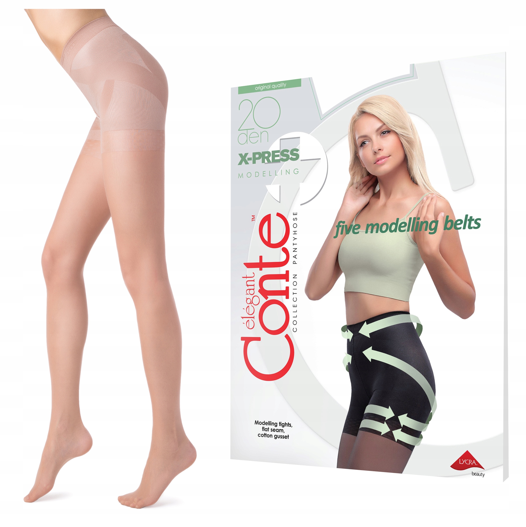 

Rajstopy modelujące z efektem push-up X-press 20