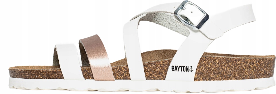 Bayton Bílé Sandály S Metalickým Páskem A Mašličkou 37 3EA