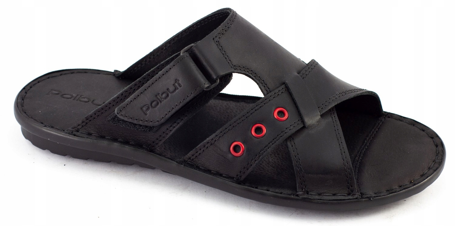 

Buty Męskie Klapki Skóra Casual SA05 Czarny 41