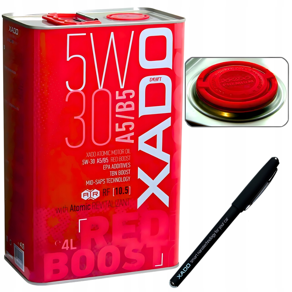 Xado Red Boost 5w30 A5/B5 A1/B1 C1/C2 4L, olej ceramiczny z revitalizantem