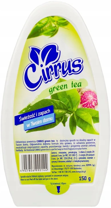 

Odświeżacz powietrza Cirrus green tea żel 150g