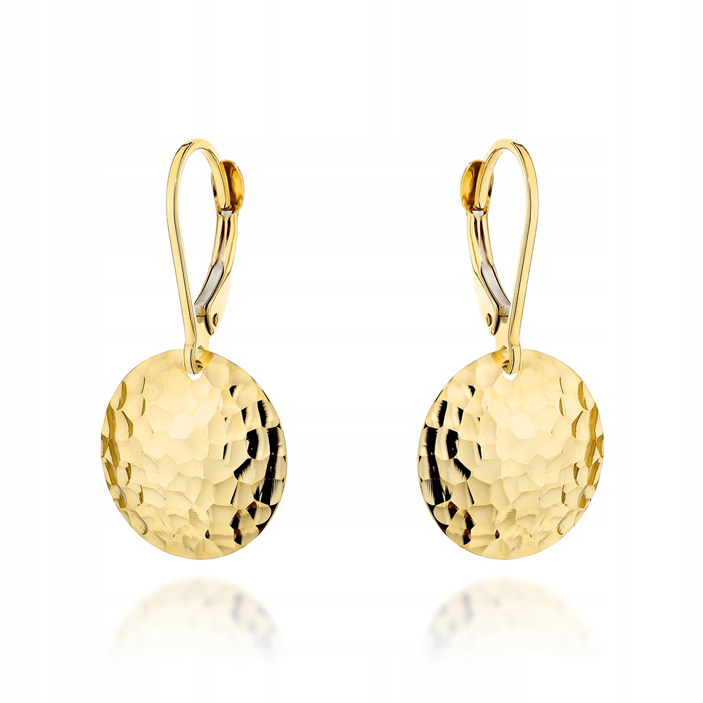 Zlaté Náušnice 585, visící diamantové kruhy, módní dárek pro maminku