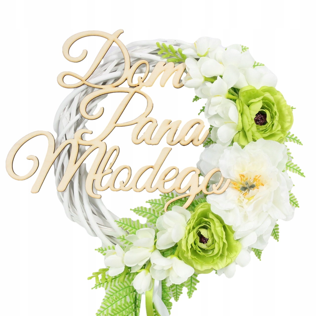 Wianek stroik dekor drzwi Dom Pana Młodego ZIELEŃ