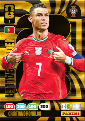 Panini Fifa World Cup 2026 karta Golden Baller 8 Cristiano Ronaldo Rare