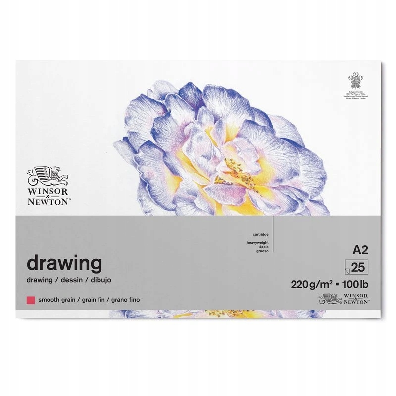 Blok Winsor & Newton Drawing Pad Smooth, A2 25 listů