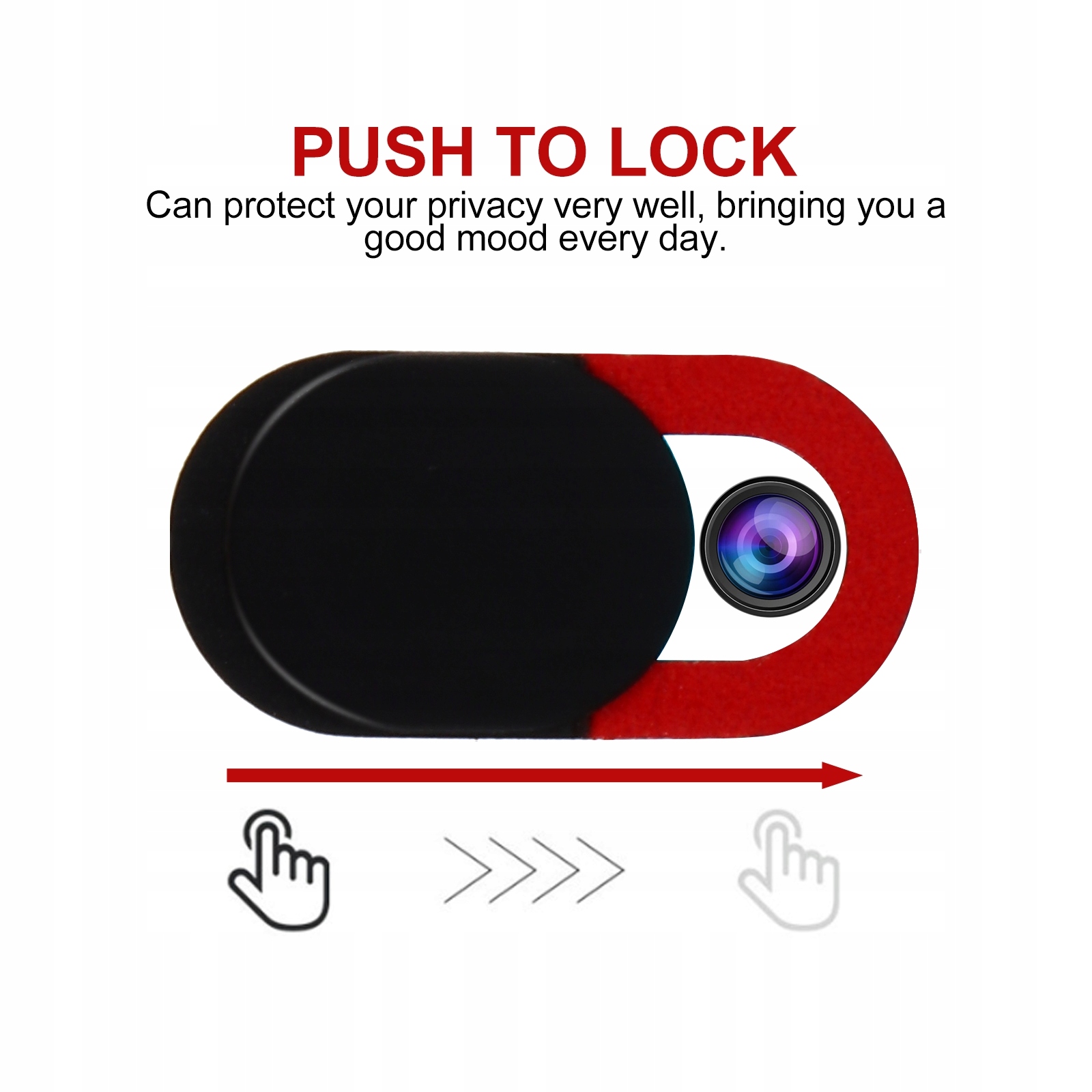 Maska na obiektyw do aparatu komputerowego czerwona 5 szt Model 30991977