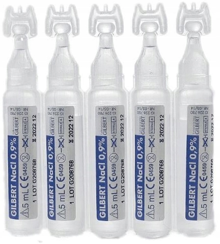 

Sól fizjologiczna Gilbert 0,9 NaCl 5 ampułek