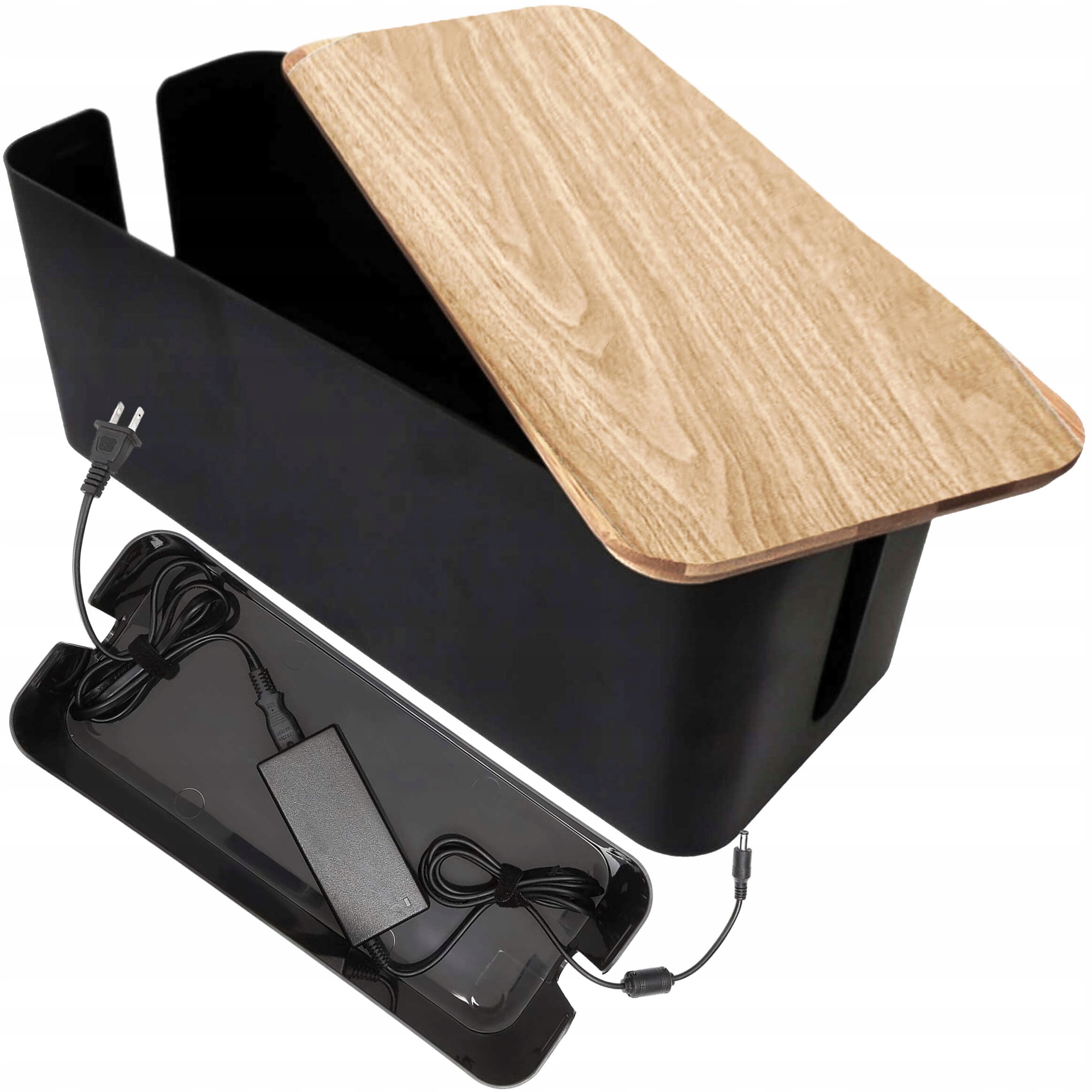 Organizer pojemnik na kable listwy pudełko M biurkowy podłogowy Alogy BOX d