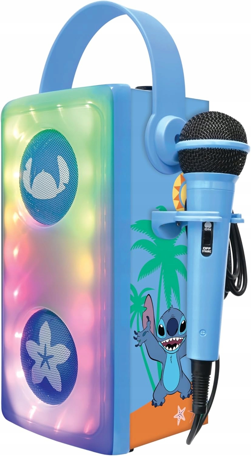Disney Stitch mobilní bluetooth reproduktor s karaoke mikrofonem