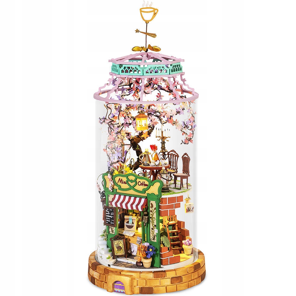 

Robotime Drewniany Model Puzzle 3D Kawiarnia