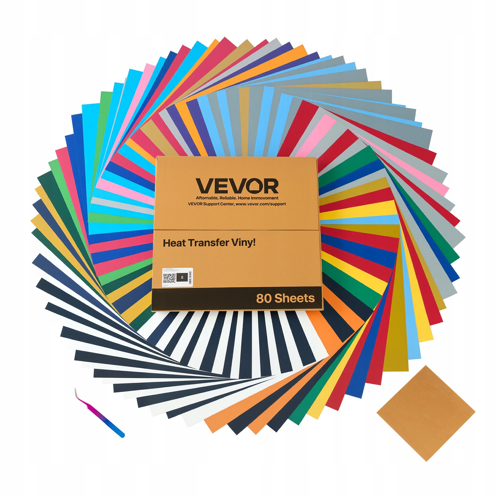 Profesionálna Termotransferová Fólia Vevor 80 Listov 304.8X304.8 MM