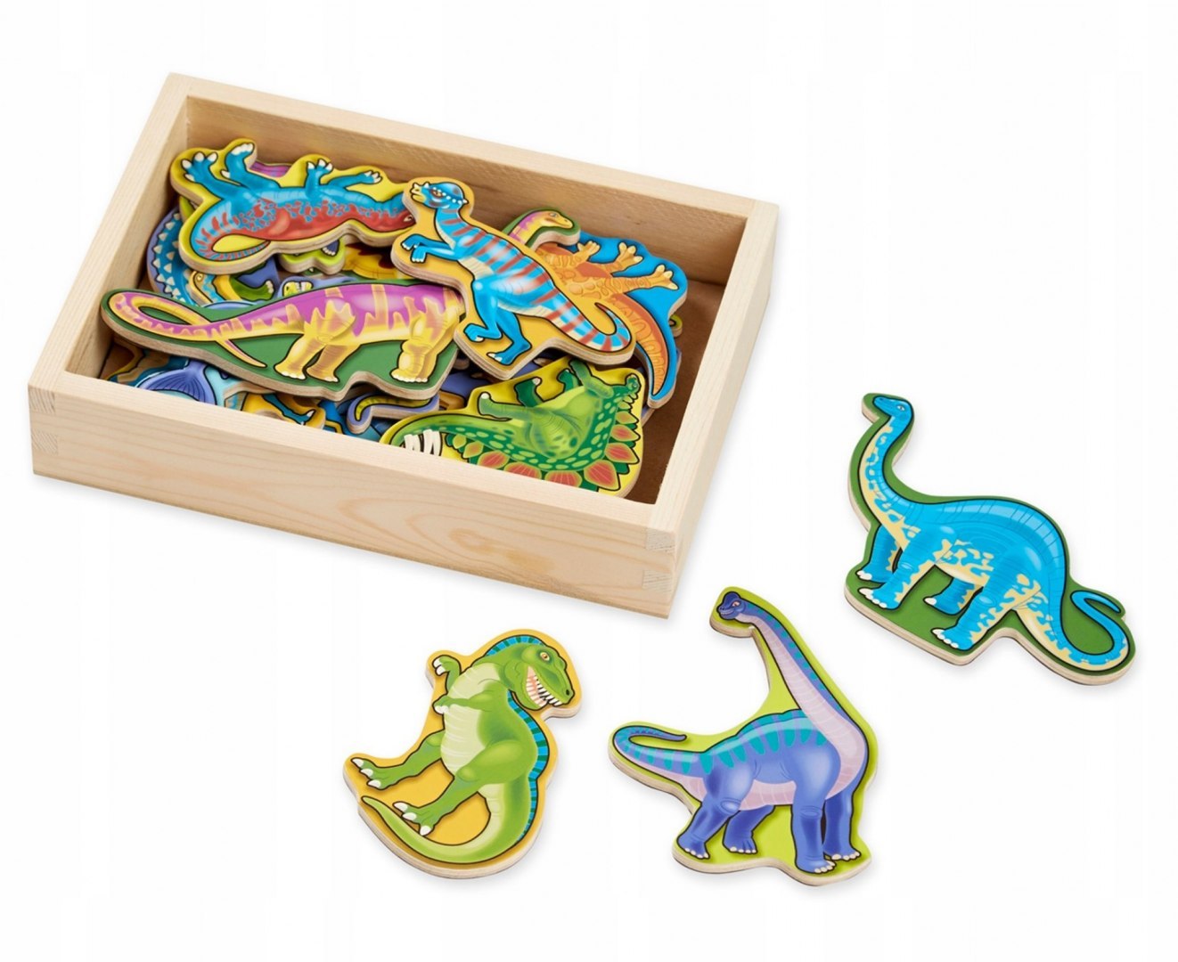 

Drewniane Magnesy na Lodówkę Dinozaury Melissa