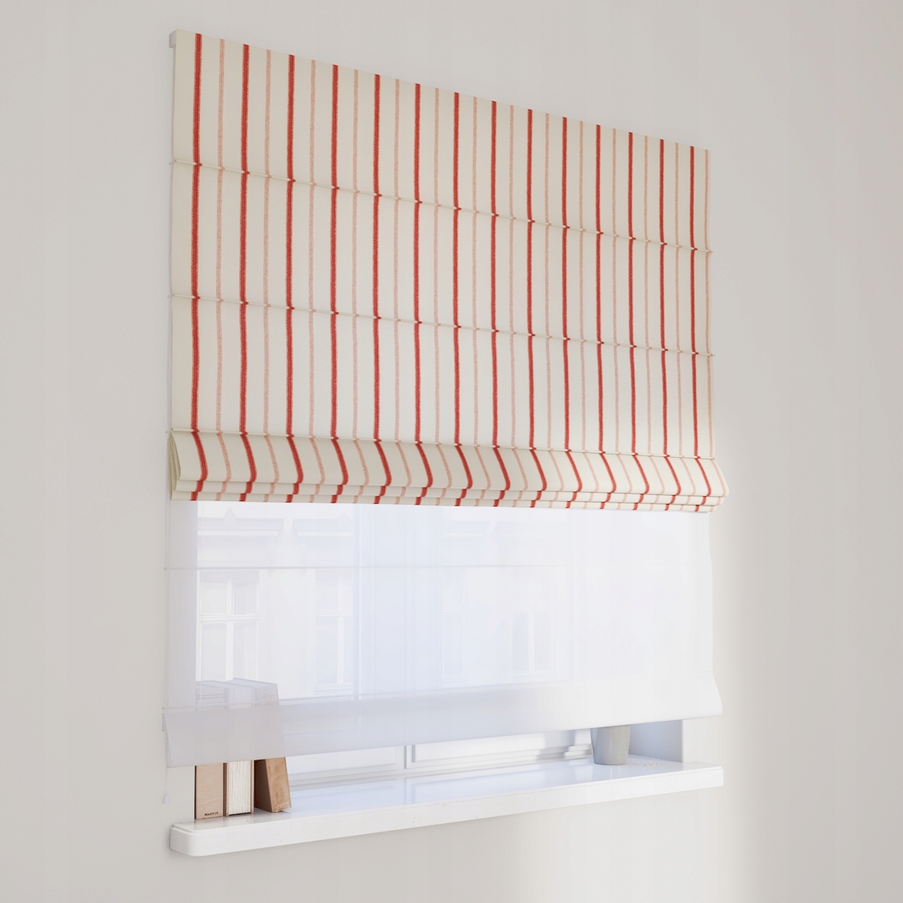 Hotová římská roleta Duo 110 x 150 cm červená