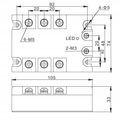Przekaźnik stycznik DC-AC SSR (3 x 25A) 3 Fazowy EAN (GTIN) 5903815903441