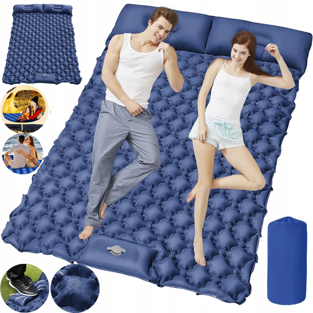 Matrace Samonafukovací Kempingová Turistická Podložka Lehká Praktická 200 x 120 cm