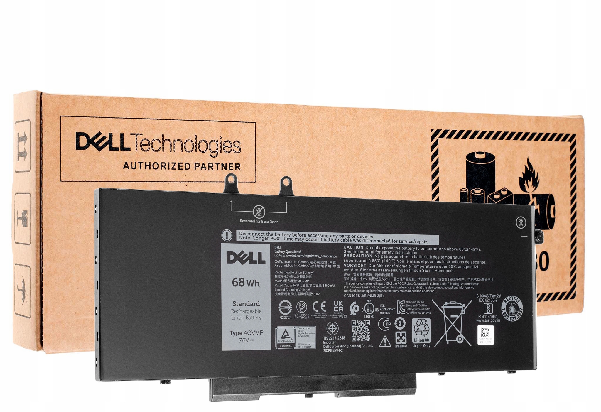 Originál Batéria Dell Latitude 5400 5500 5510 4GVMP 68Wh