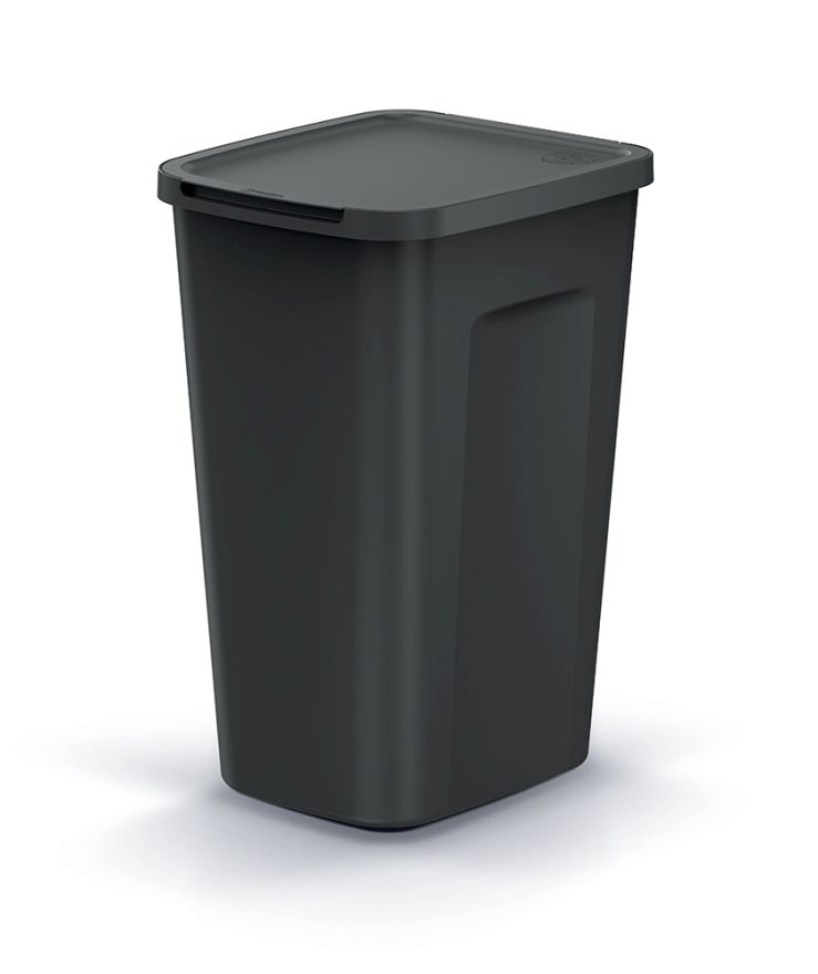 Levně Odpadkový koš Compacta Q Flap Plus recyklovaný černý, objem 50l, sada 4 ks